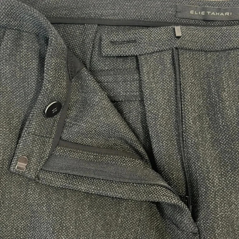 Ellie Tahari Dress Straight Leg Dress‎ Pants Women’s Gray Size 12 - Picture 10 of 13